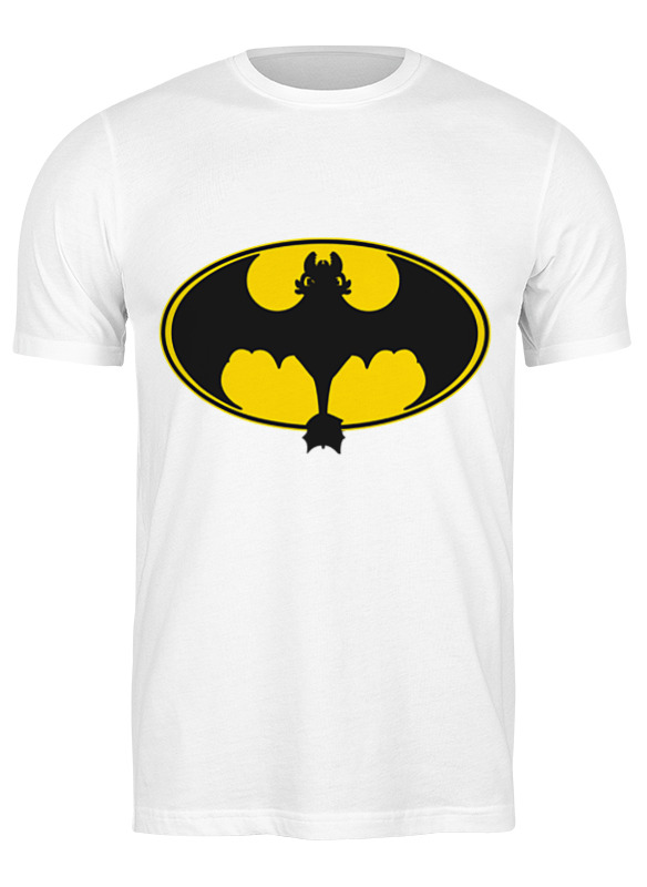 

Футболка мужская Printio Night fury x batman белая XL, Белый, Night fury x batman