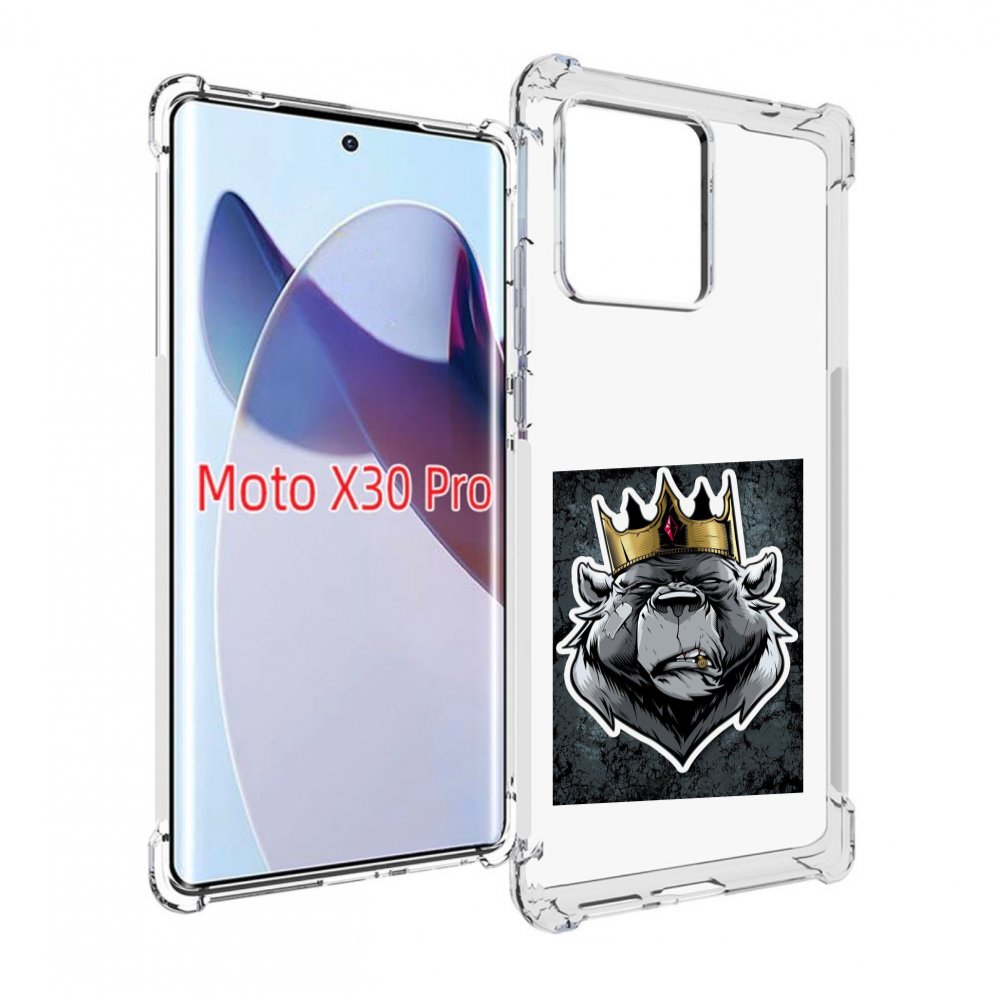 

Чехол MyPads медведь с короной для Motorola Moto X30 Pro, Прозрачный, Tocco