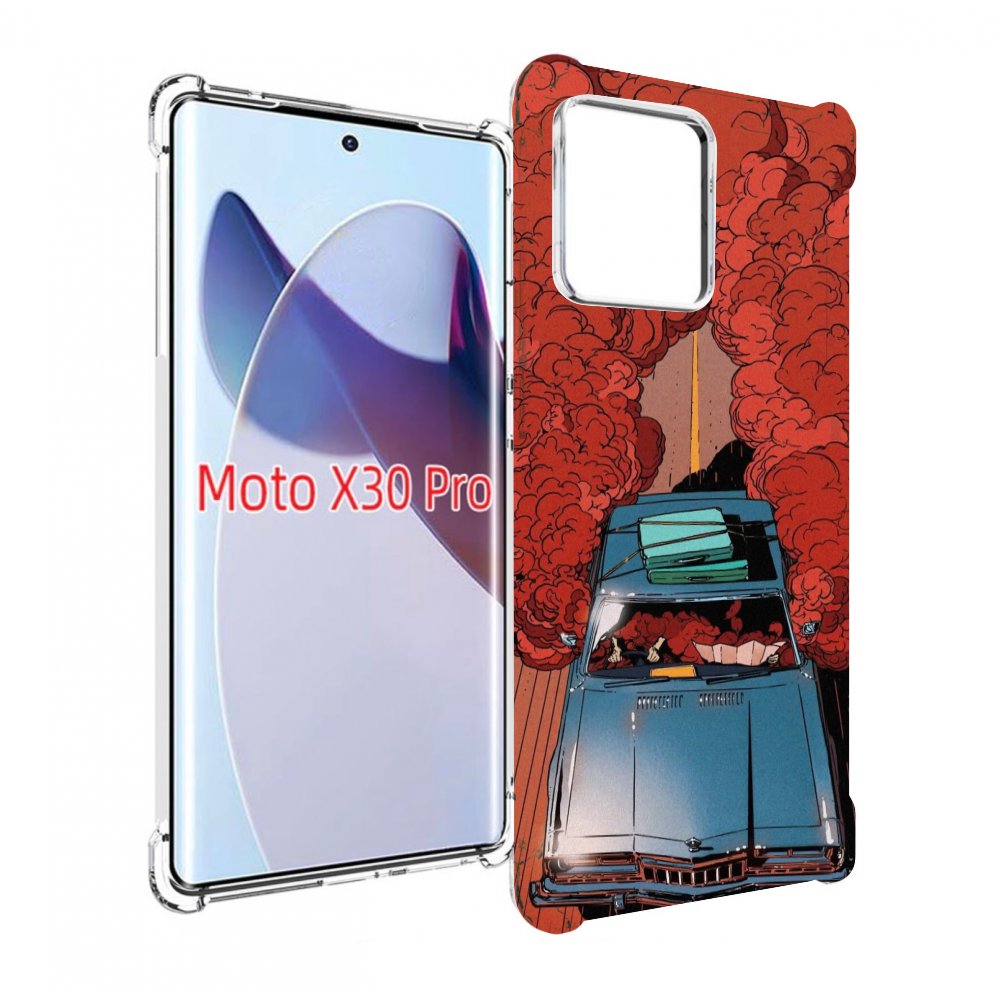 

Чехол MyPads машина мчится с дымком для Motorola Moto X30 Pro, Прозрачный, Tocco