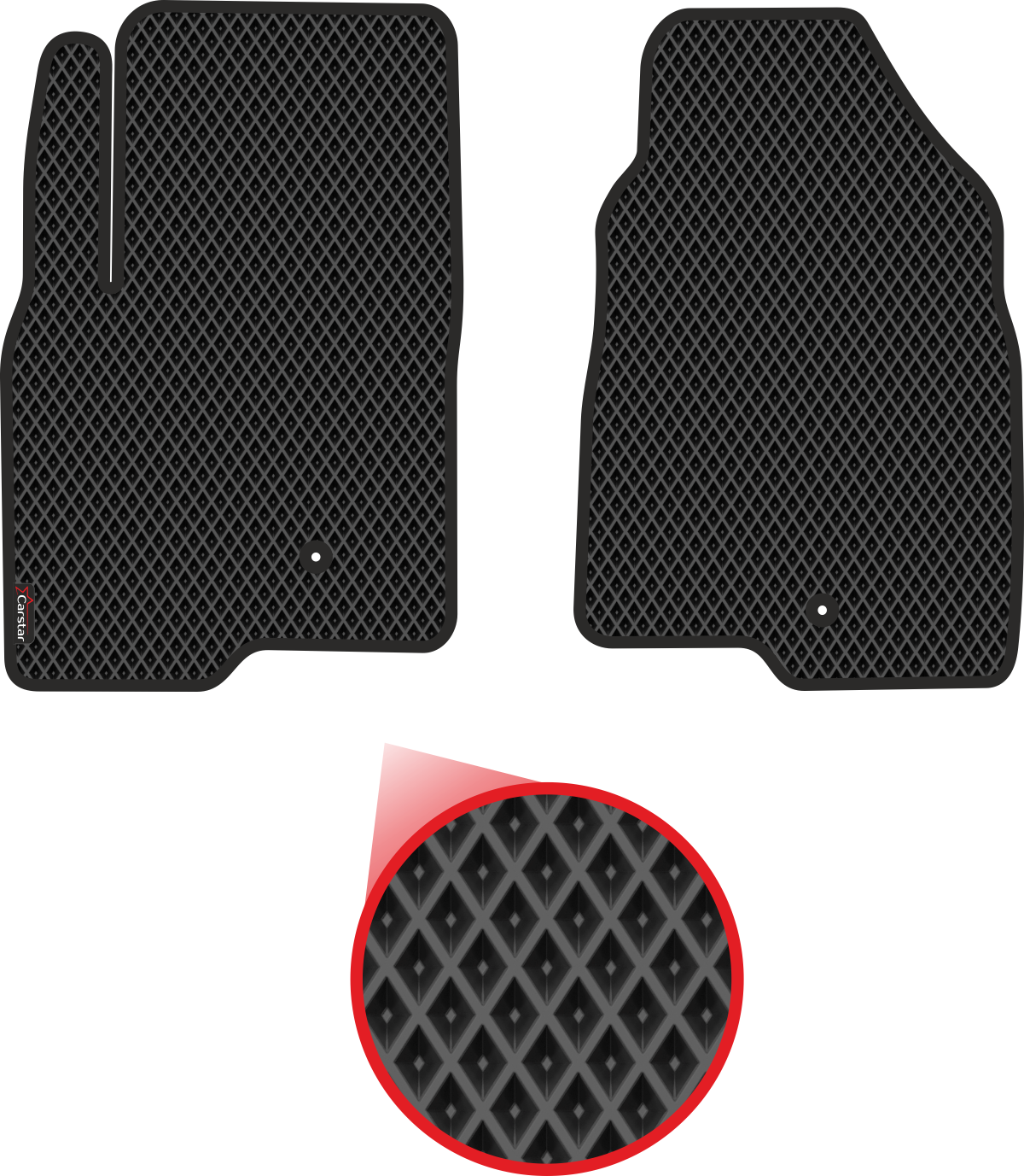 

Комплект ковриков Kupi-Kovrik EVA передние для Opel Antara I рестайл (2010-2017), чёрные