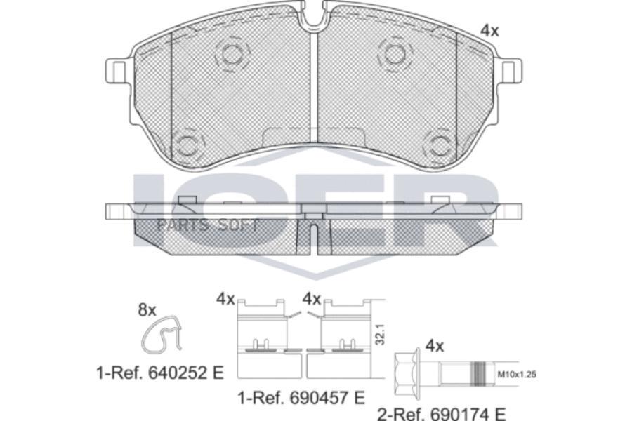 

Колодки торм. пер. VW Crafter 16-> ICER
