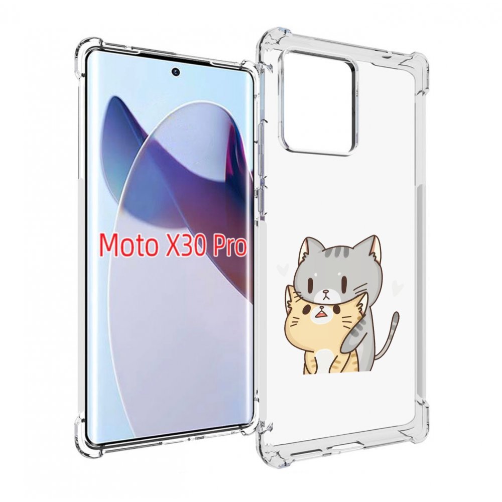 

Чехол MyPads любящие-коты для Motorola Moto X30 Pro, Прозрачный, Tocco