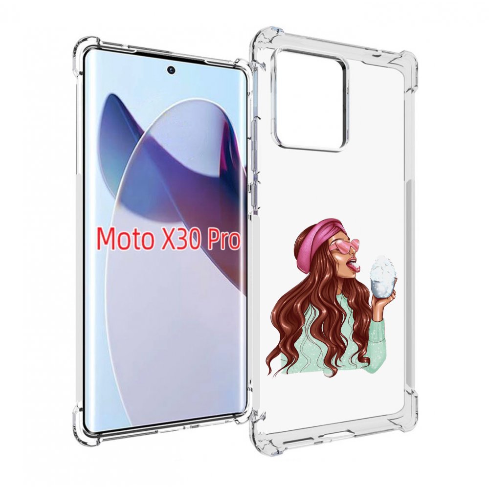 

Чехол MyPads любительница-снега женский для Motorola Moto X30 Pro, Прозрачный, Tocco