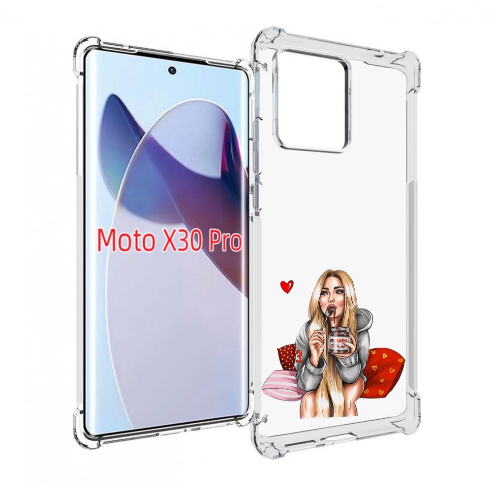 

Чехол MyPads любительница-нутеллы женский для Motorola Moto X30 Pro, Прозрачный, Tocco