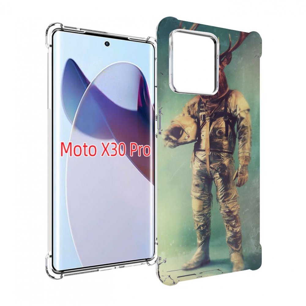 

Чехол MyPads лось космонавт для Motorola Moto X30 Pro, Прозрачный, Tocco