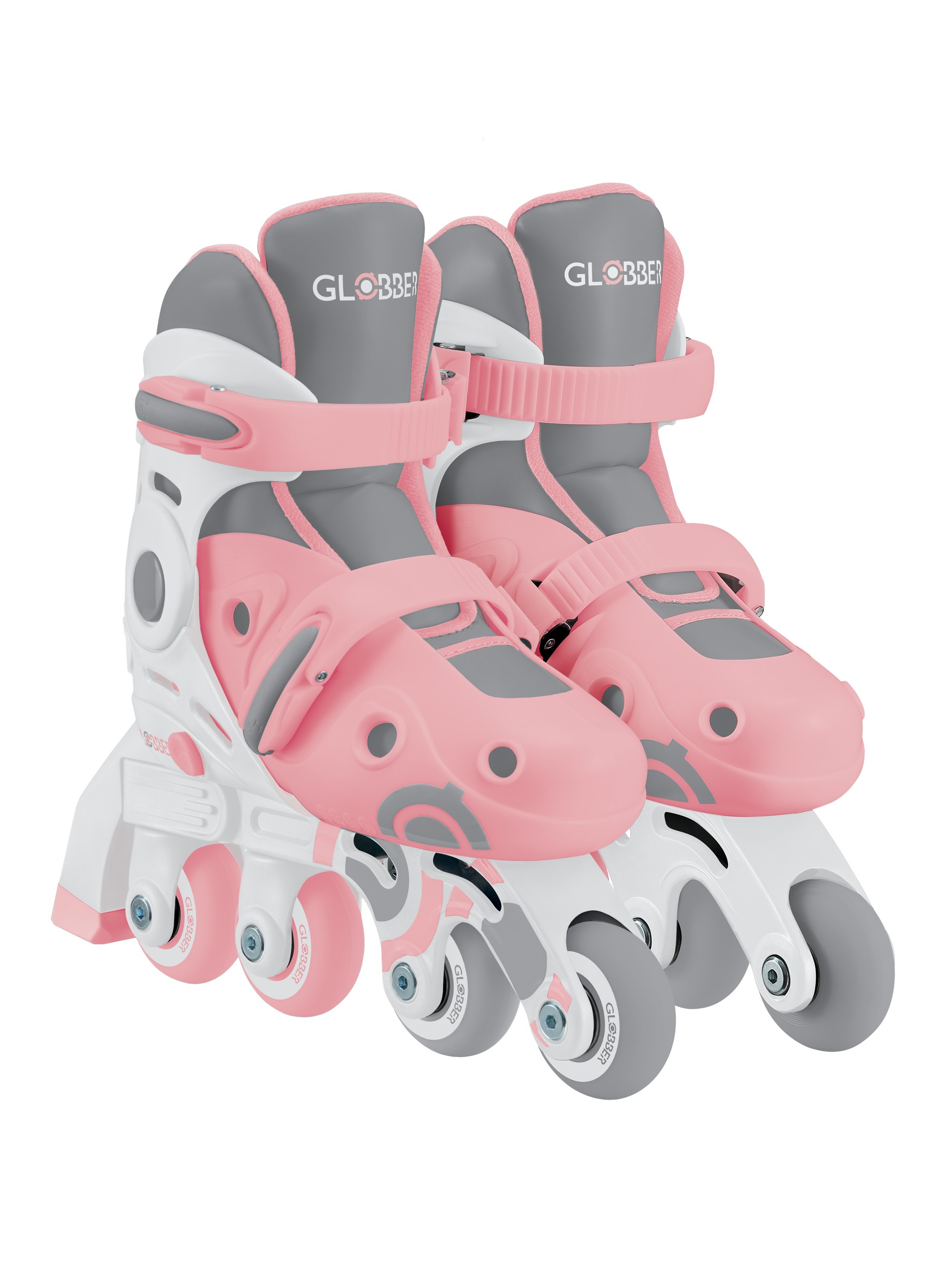 Роликовые коньки Globber LEARNING SKATES 2in1 р-р 30-33 Пастельно-розовый 783-210