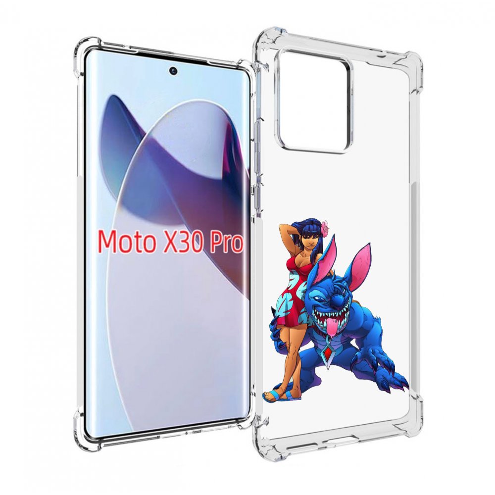 

Чехол MyPads лило и накаченный стич детский для Motorola Moto X30 Pro, Прозрачный, Tocco
