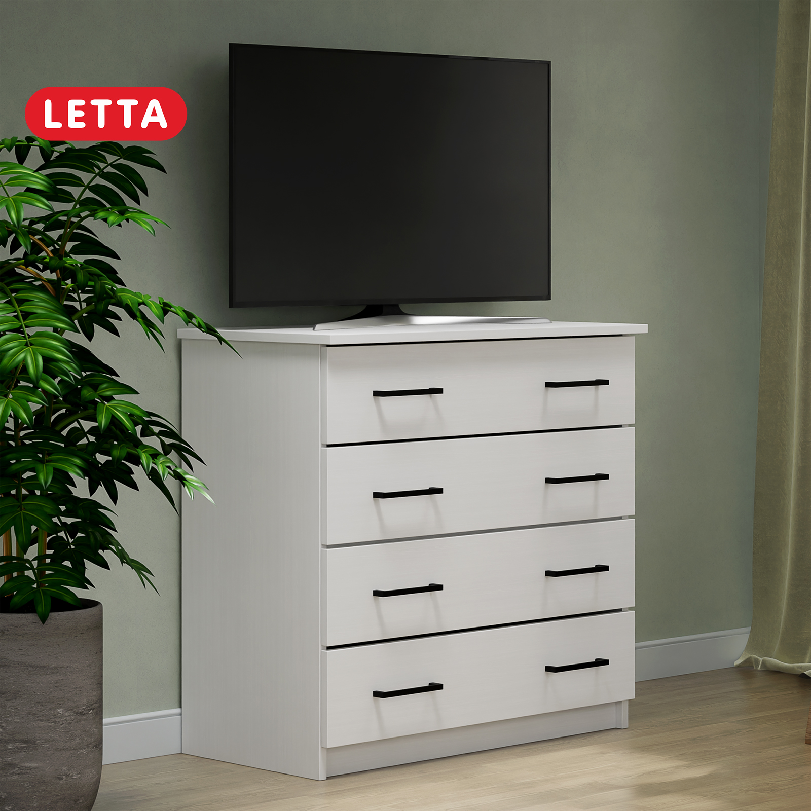 

Комод Letta Malta Plus Белый, Malta Plus
