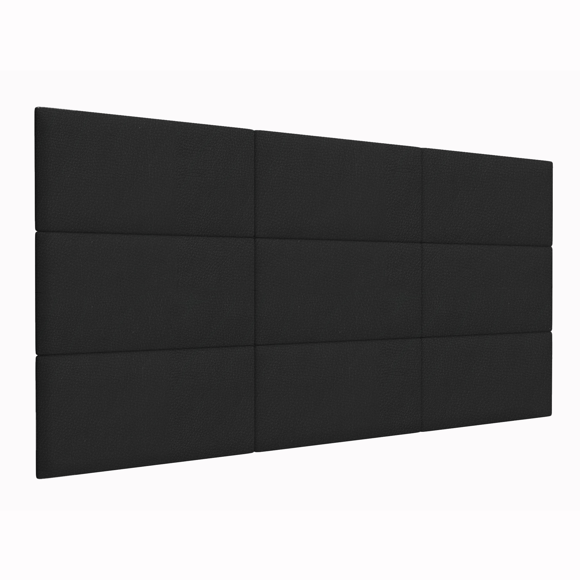 фото Шумо звукоизоляционные мягкие панели eco leather black 30х60 см 1 шт. tartilla