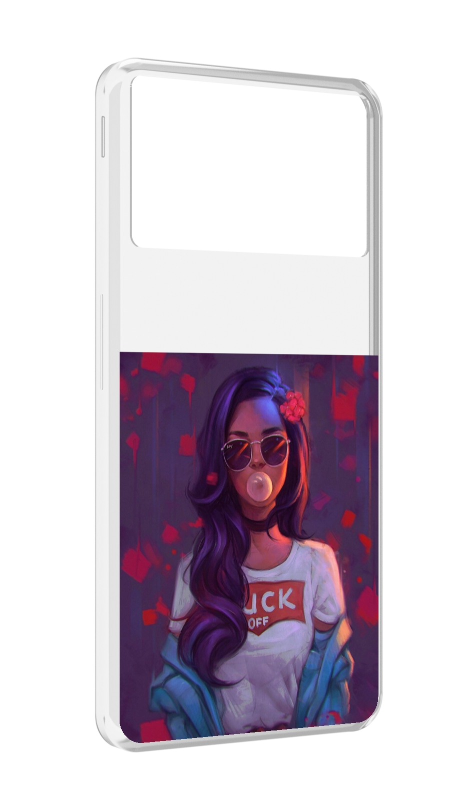 Чехол MyPads девушка-с-жвачкой женской для ZTE Nubia Z40S Pro