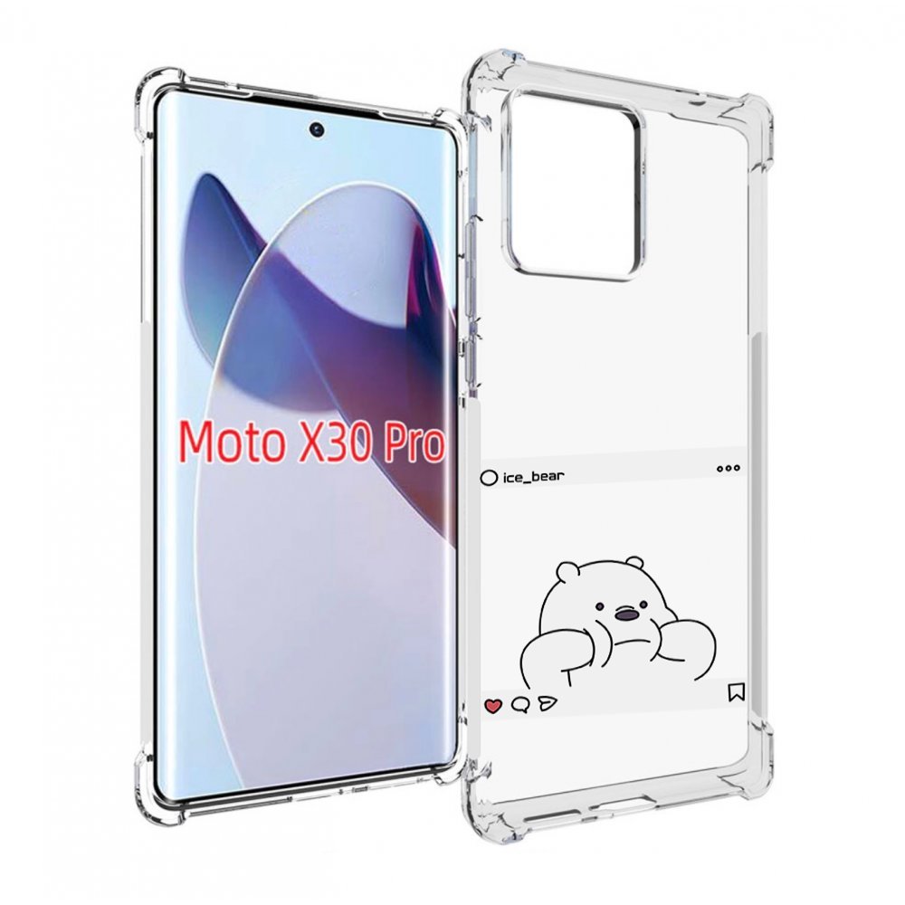 

Чехол MyPads ледяной-медведь для Motorola Moto X30 Pro, Прозрачный, Tocco