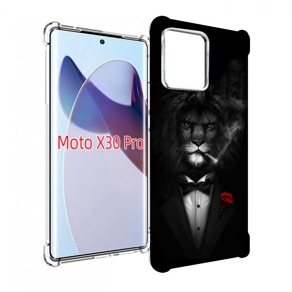 

Чехол MyPads лев-в-темноте-с-сигаретой мужской для Motorola Moto X30 Pro, Прозрачный, Tocco