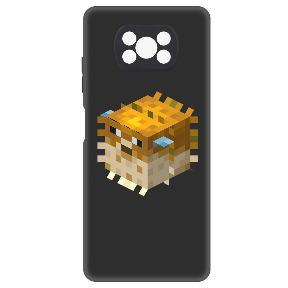 

Чехол-накладка Софт Minecraft-Иглобрюх для Xiaomi Poco X3 Pro, Черный
