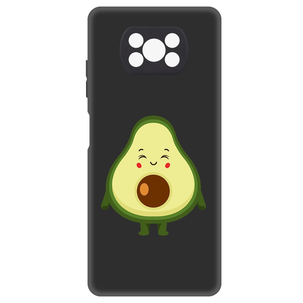 

Чехол-накладка Софт Авокадо Милый для Xiaomi Poco X3 Pro, Черный