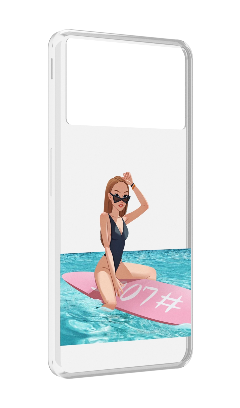 

Чехол MyPads девушка-на-серфе женский для ZTE Nubia Z40S Pro, Прозрачный, Tocco