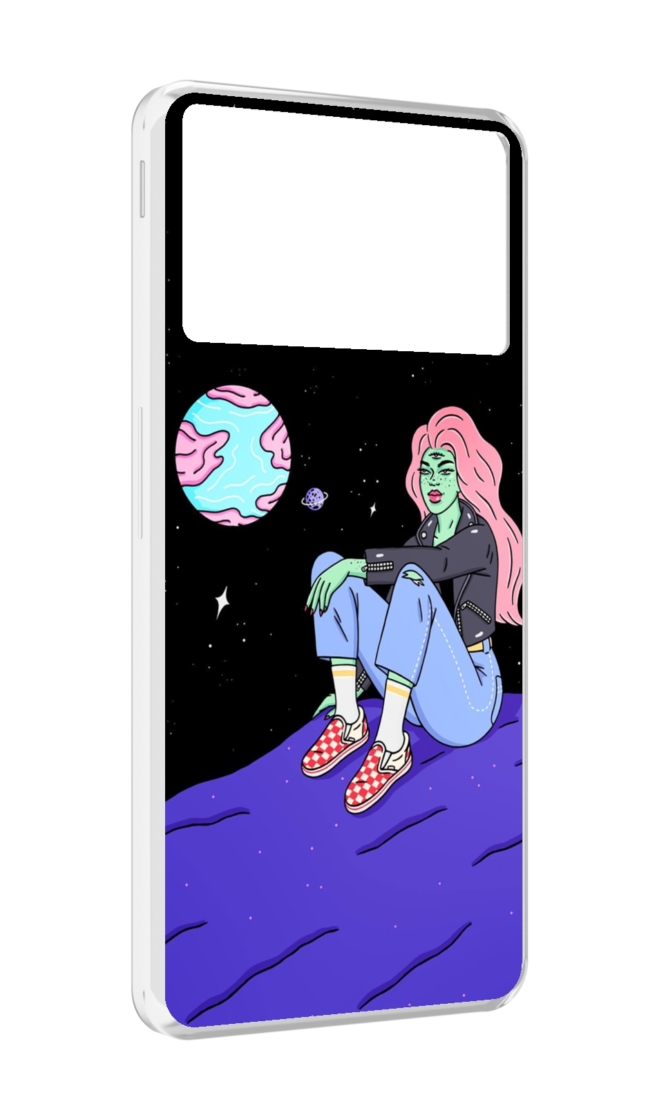 Чехол MyPads девушка-на-луне-мультик для ZTE Nubia Z40S Pro