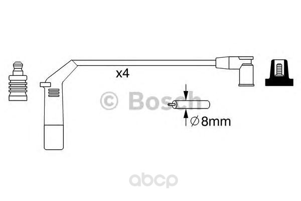 

Комплект высоковольтных проводов BOSCH 0986357267