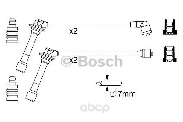 

Комплект высоковольтных проводов BOSCH 0986357241