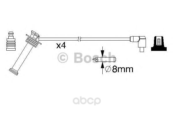 

Комплект высоковольтных проводов BOSCH 0986357208