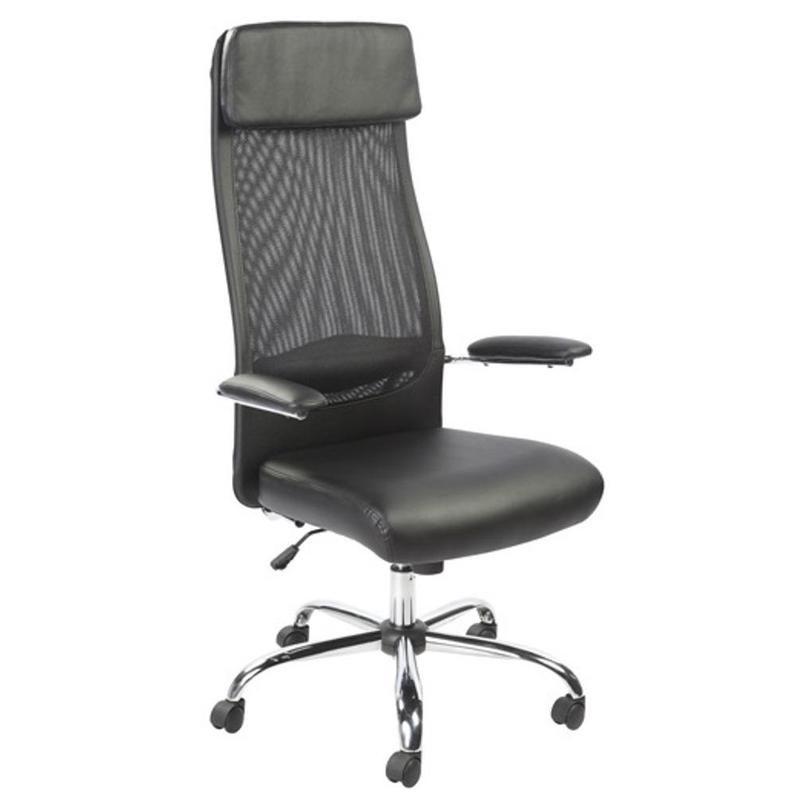 фото Кресло bn_dt_руководителя echair-507 tpu net к/з черный, сетка, nobrand