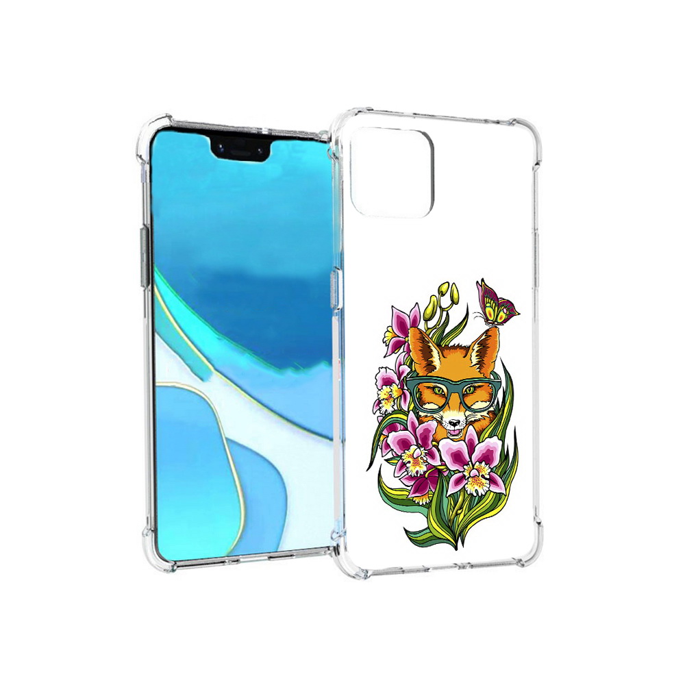 

Чехол MyPads Tocco для Google Pixel 4 XL Лиса в цветах, Прозрачный, Tocco