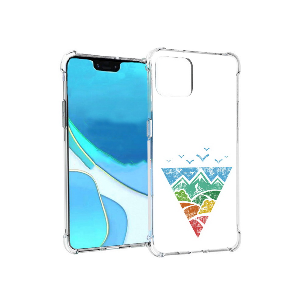 

Чехол MyPads Tocco для Google Pixel 4 XL Лес земля море чайки, Прозрачный, Tocco