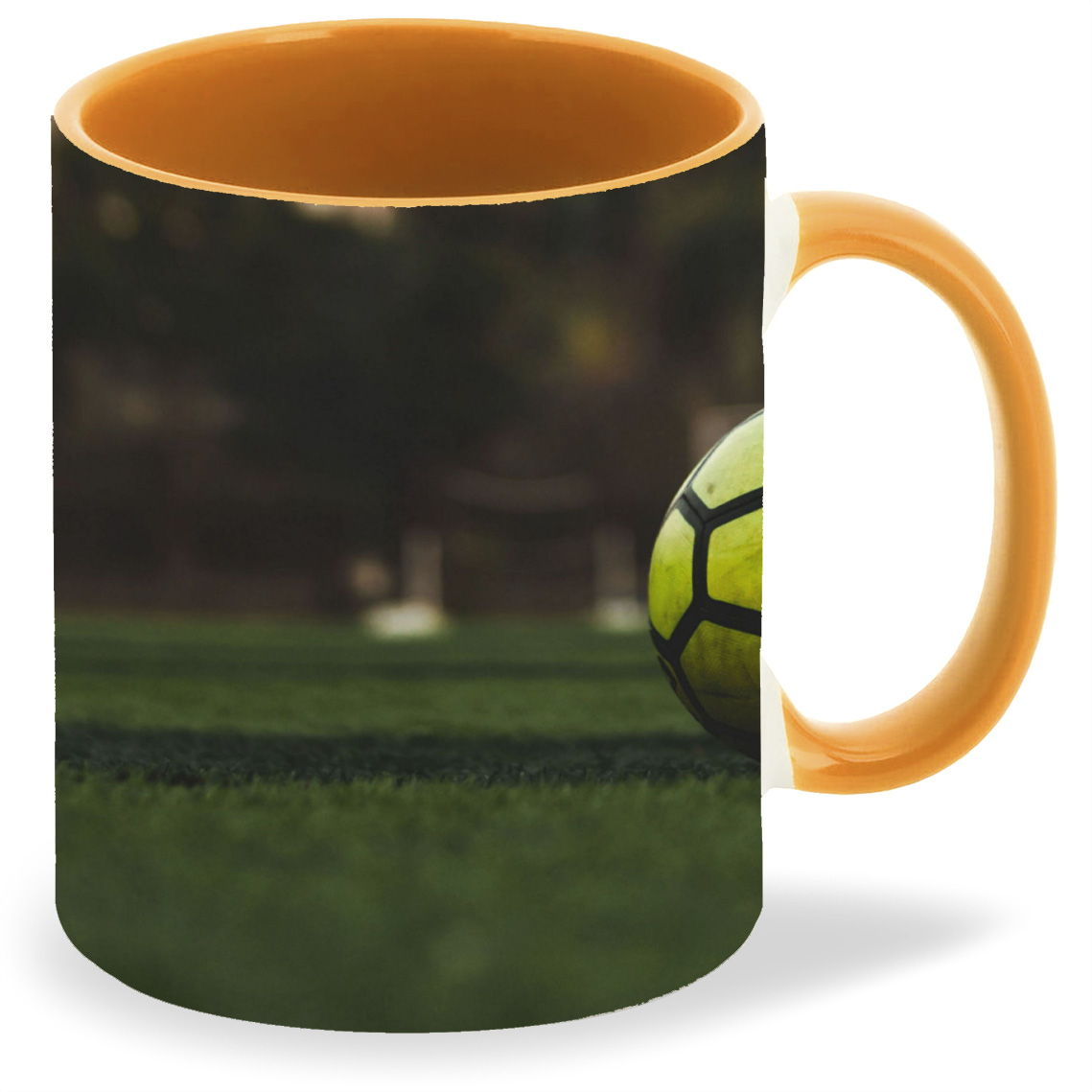 фото Кружка coolpodarok футбол футбольный мяч зелёный трава