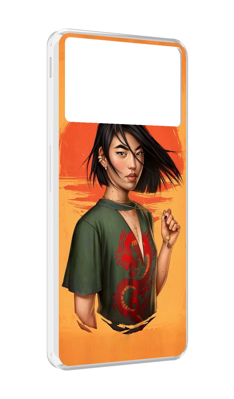 

Чехол MyPads девушка-в-оранжевом-фоне женский для ZTE Nubia Z40S Pro, Прозрачный, Tocco