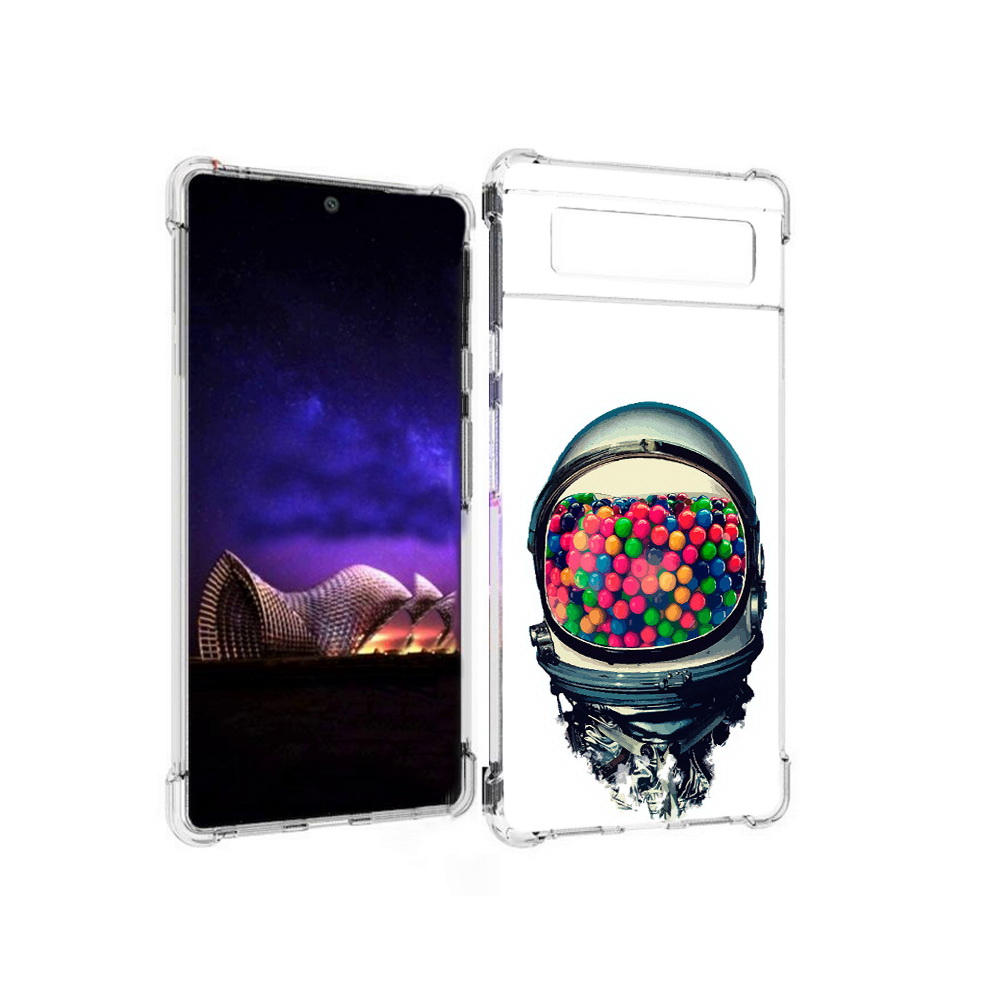 

Чехол MyPads Tocco для Google Pixel 6 шлем космонавта, Прозрачный, Tocco