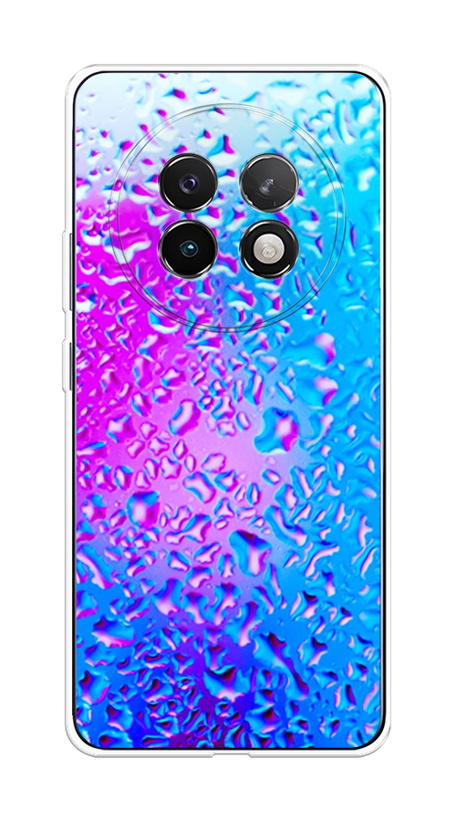 

Чехол на Realme 13+ "Капли на стекле", Бирюзовый;розовый, 2518750-1