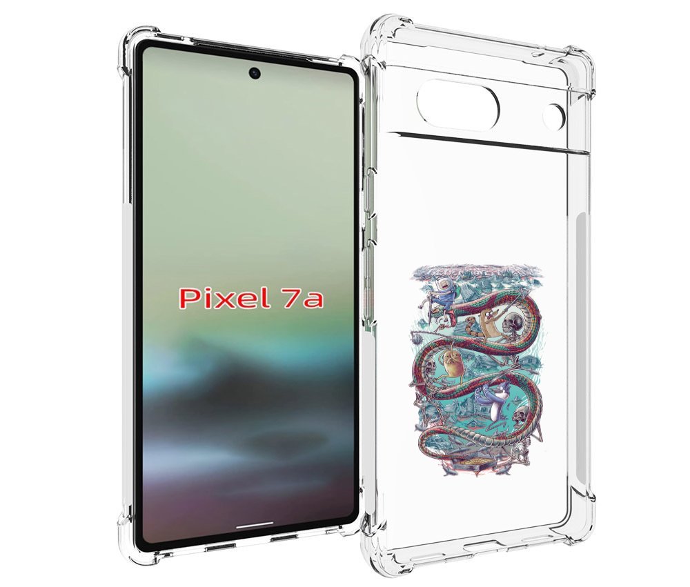 

Чехол MyPads время приключений страшилка для Google Pixel 7A, Tocco