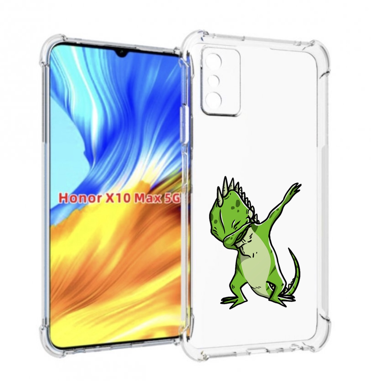 

Чехол MyPads крутая-ящерица для Honor X10 Max, Прозрачный, Tocco