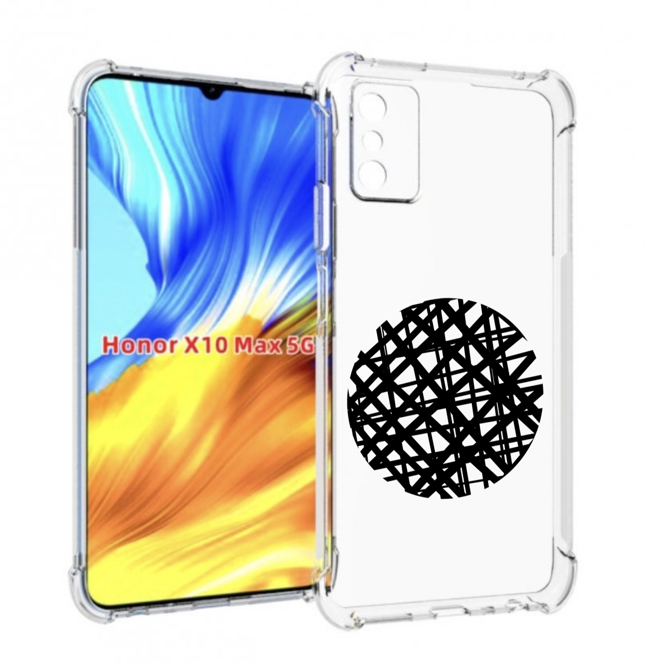 

Чехол MyPads круглая-абстракция для Honor X10 Max, Прозрачный, Tocco