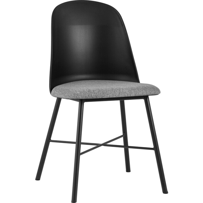 фото Стул shell с мягким сиденьем, черный stool group