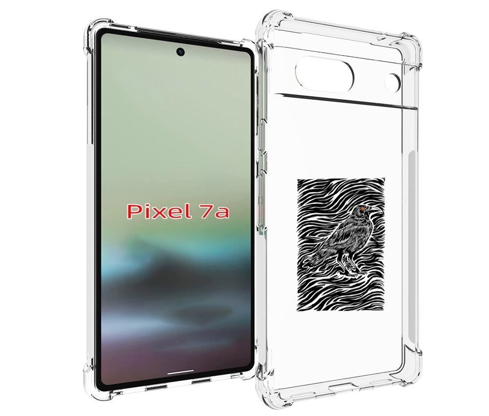 

Чехол MyPads ворон в абстракции для Google Pixel 7A, Tocco