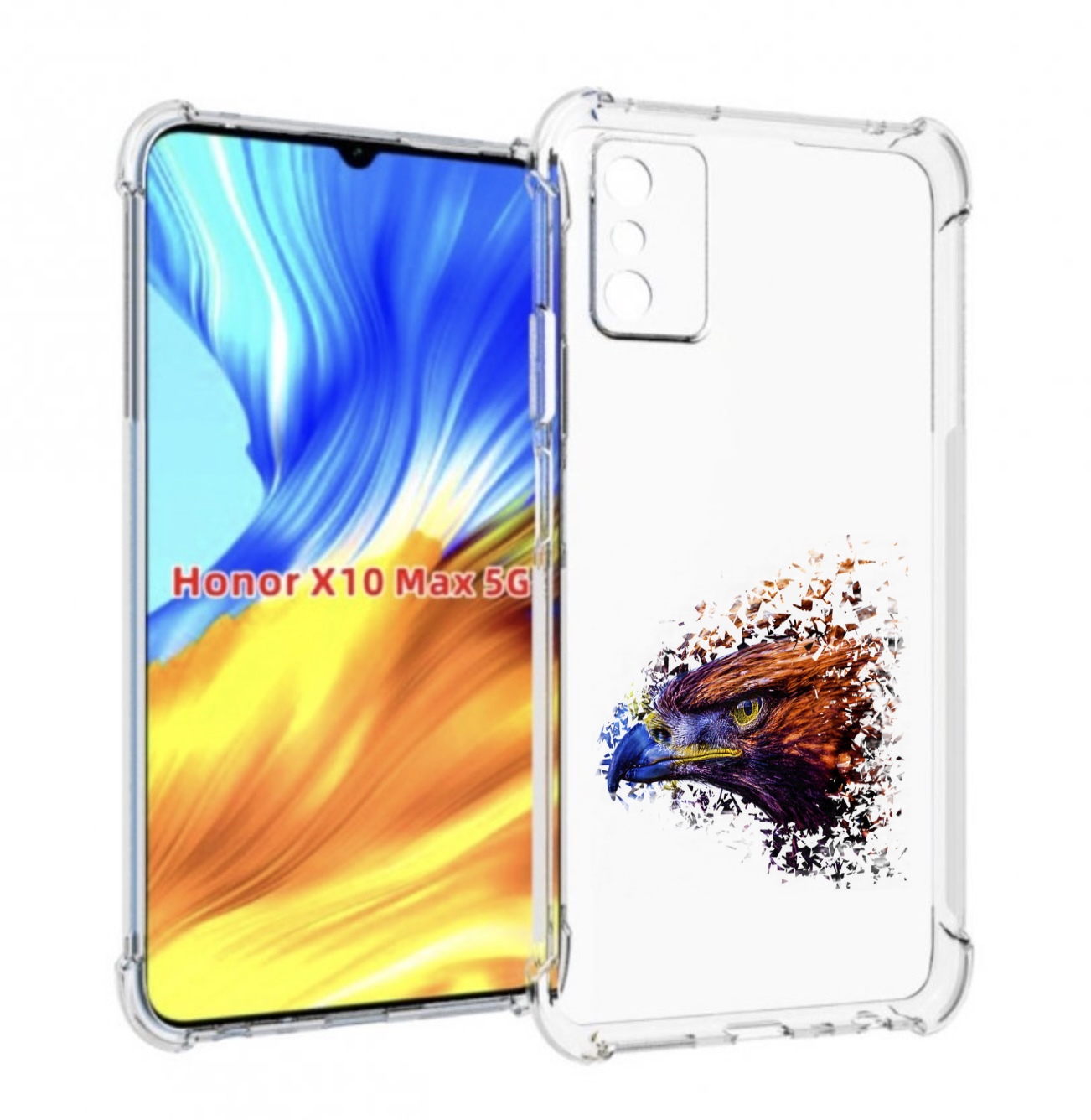 

Чехол MyPads красочный орел для Honor X10 Max, Прозрачный, Tocco