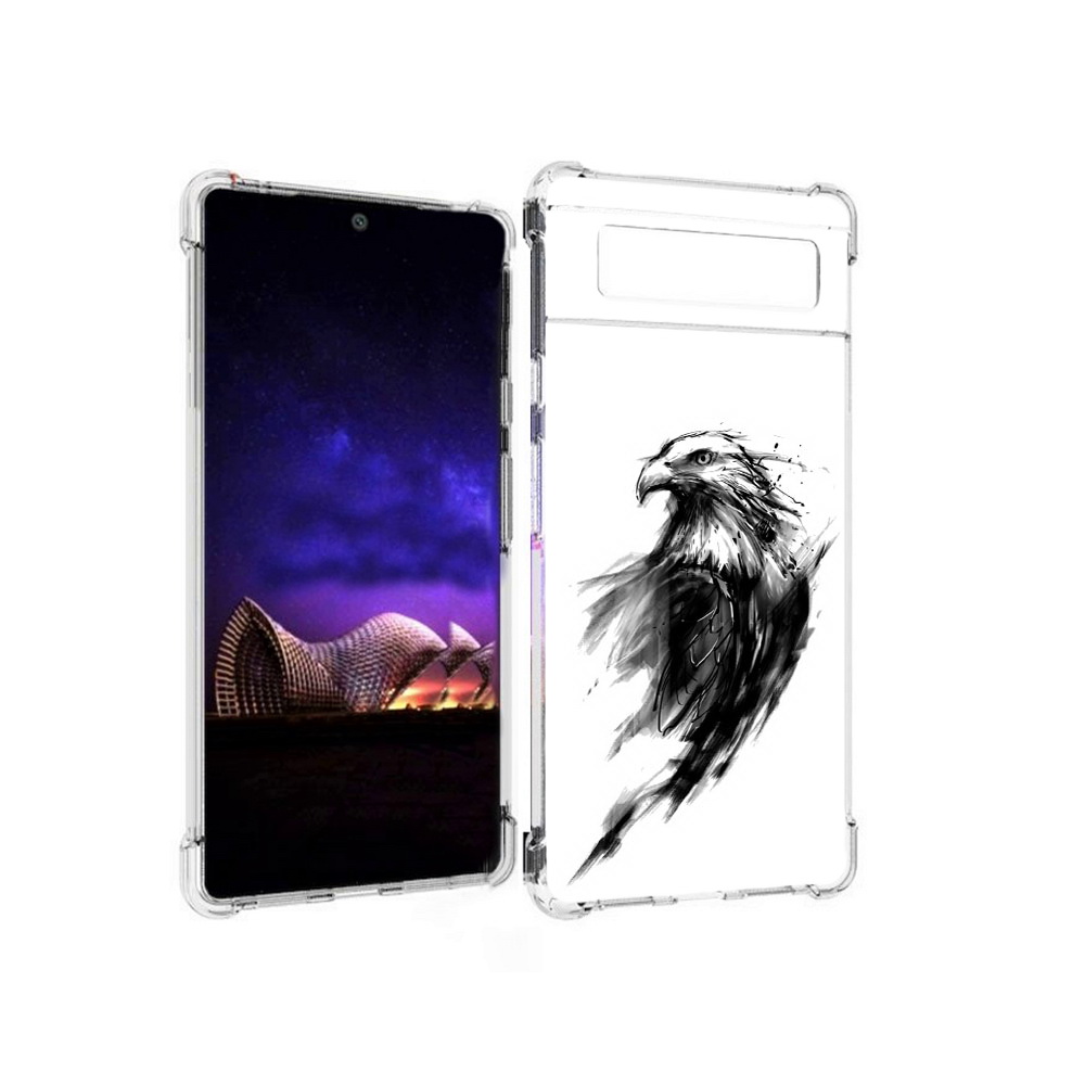 

Чехол MyPads Tocco для Google Pixel 6 чб птица, Прозрачный, Tocco