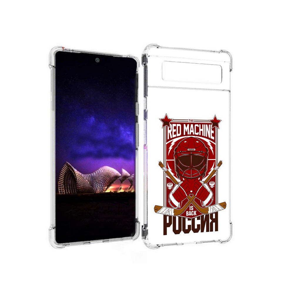 

Чехол MyPads Tocco для Google Pixel 6 хоккей россия, Прозрачный, Tocco