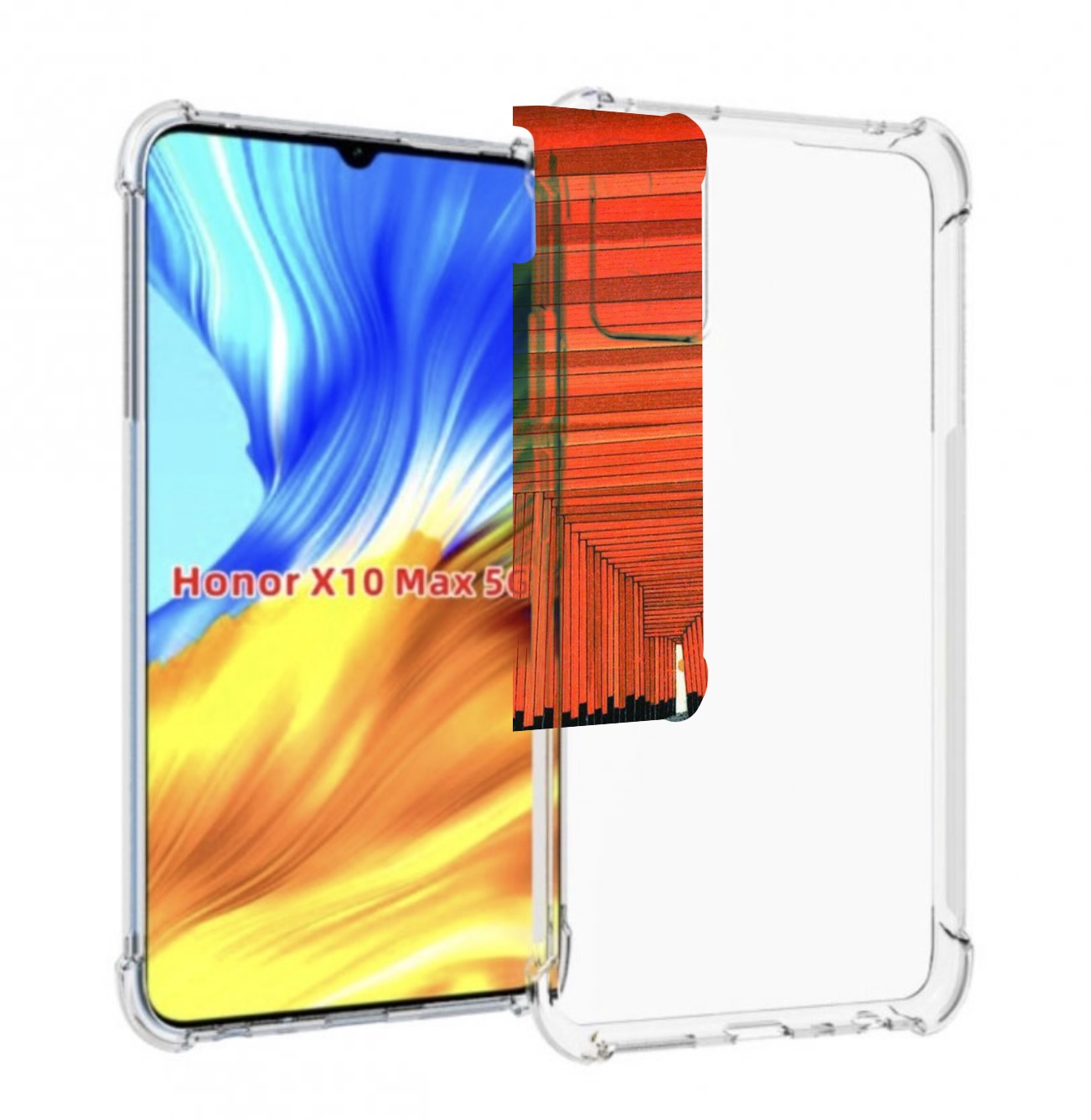 Чехол MyPads красный коридор для Honor X10 Max