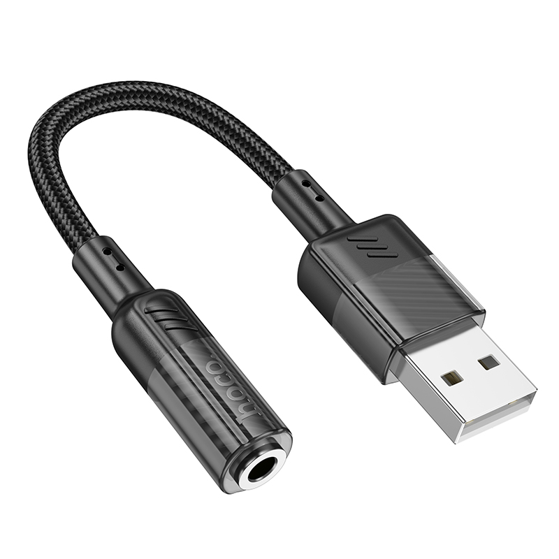 Переходник HOCO LS37 USB - Jack 3.5мм черный