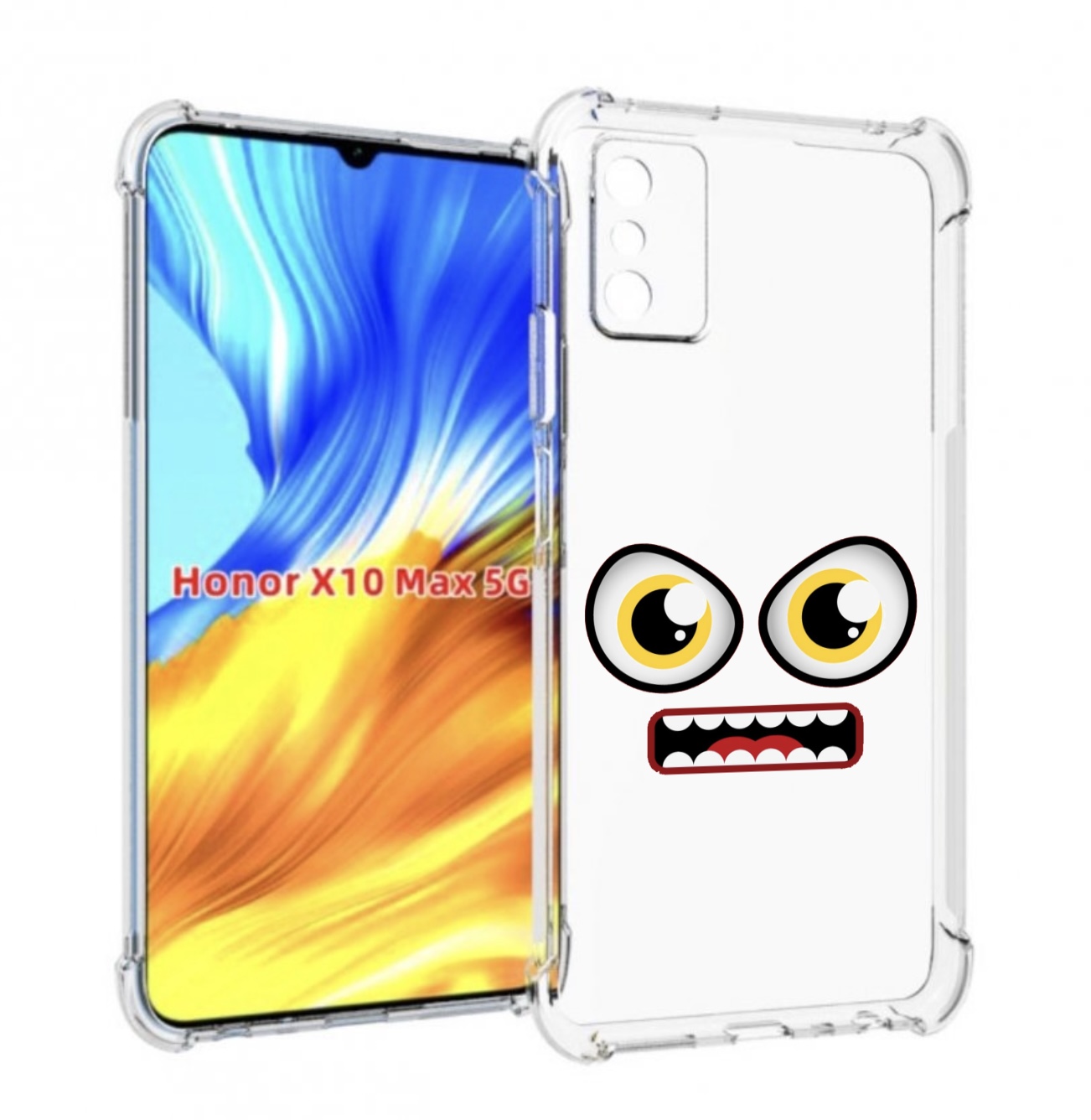 

Чехол MyPads красный злой смайлик для Honor X10 Max, Прозрачный, Tocco