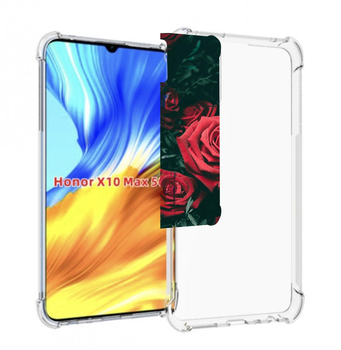 

Чехол MyPads красные-бархатные-розы для Honor X10 Max, Прозрачный, Tocco