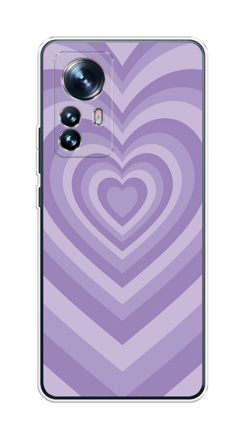 

Чехол на Xiaomi 12 "Violet heart latte", Фиолетовый, 312950-1