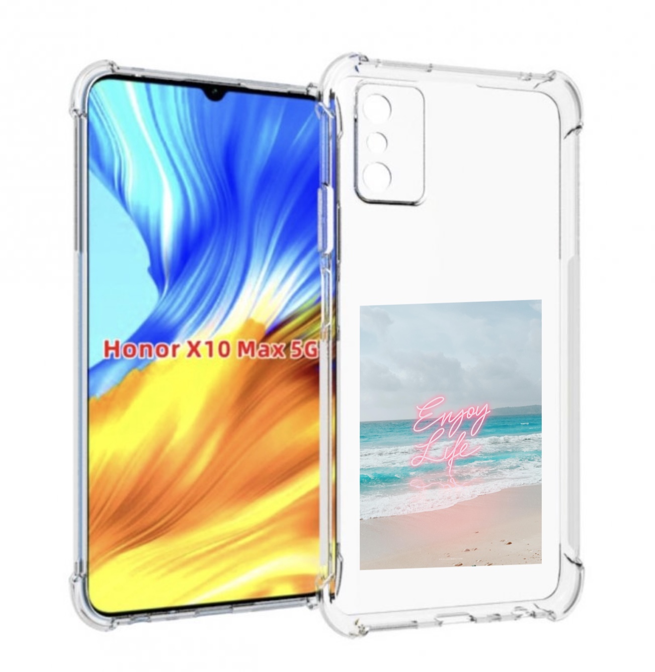 

Чехол MyPads красивый пляж для Honor X10 Max, Прозрачный, Tocco