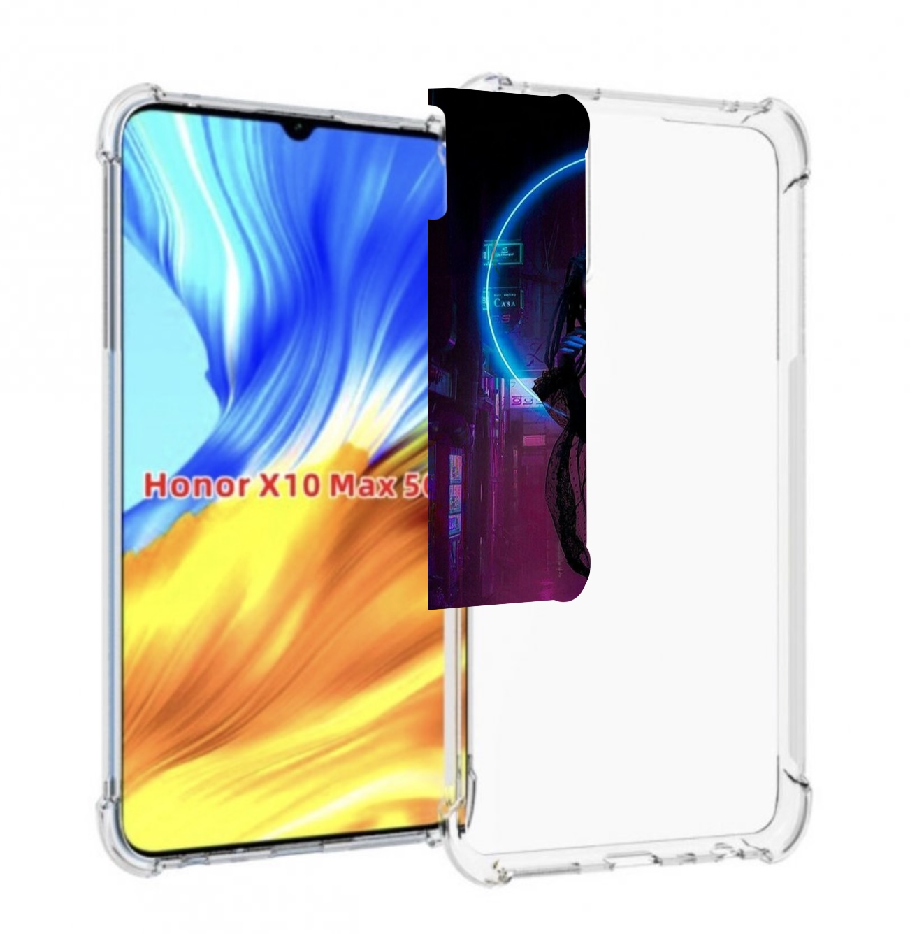 

Чехол MyPads красивая девушка в дыму неон женский для Honor X10 Max, Прозрачный, Tocco