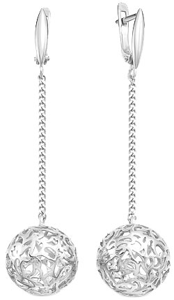 

Серьги из серебра Серебро России S-0009R-62512, S-0009R-62512