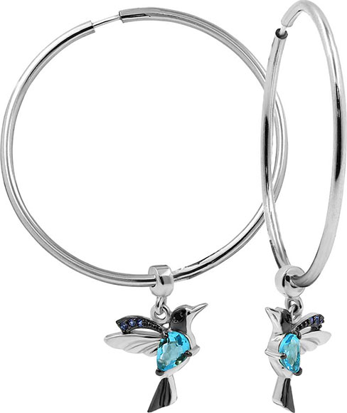 

Серьги из серебра с кварцем Серебро России KN-030R102-1046656, KN-030R102-1046656