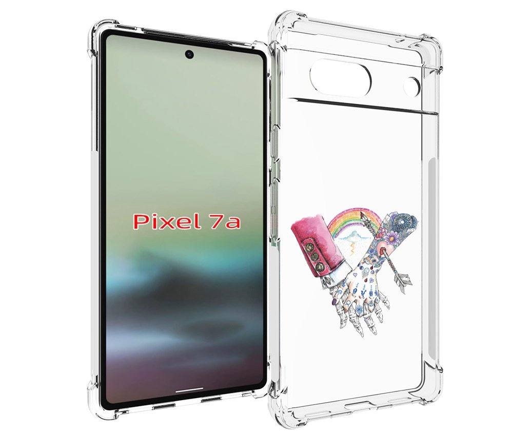 

Чехол MyPads абстракция руки в татуировках для Google Pixel 7A, Tocco