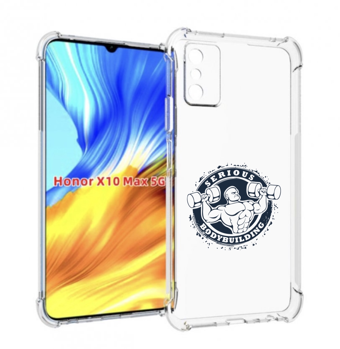 

Чехол MyPads бодибилдинг воля к победе для Honor X10 Max, Прозрачный, Tocco