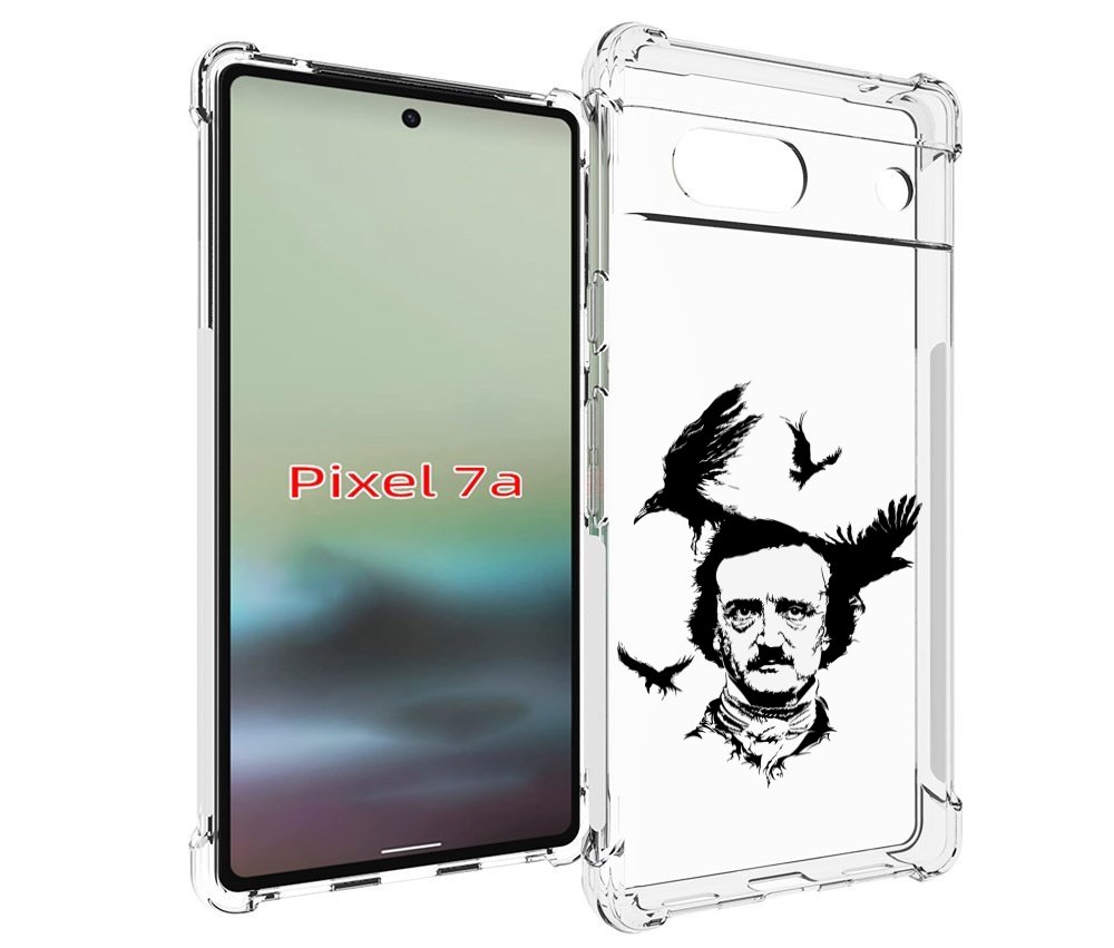 

Чехол MyPads Эдгар Аллан черно белый для Google Pixel 7A, Tocco